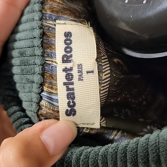 Scarlet Roos Paisley and Corduroy Button Down Blouse - Picture 6 of 6